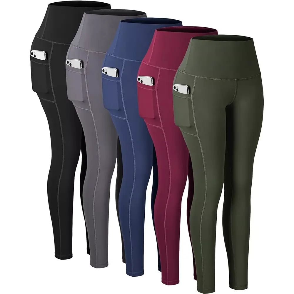 Nā Legging Puʻuwai kiʻekiʻe me nā ʻeke